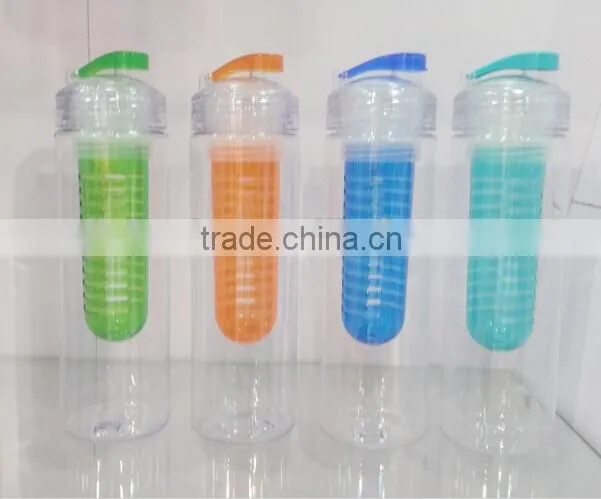 Hot sale small cap fruit infuser water bottle bpa free