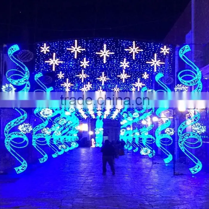 Outdoor Waterproof LED Christmas Light Street Decoration LED Arch Motif Lights