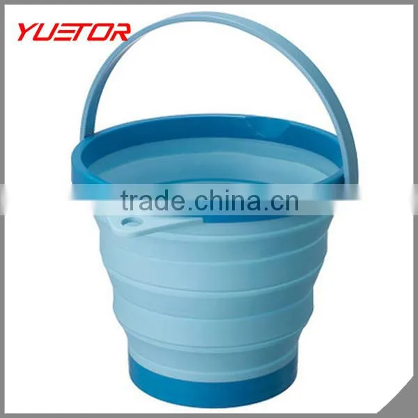 Portable Space Saver Outdoor New Collapsible silicon Round Water Bucket Container