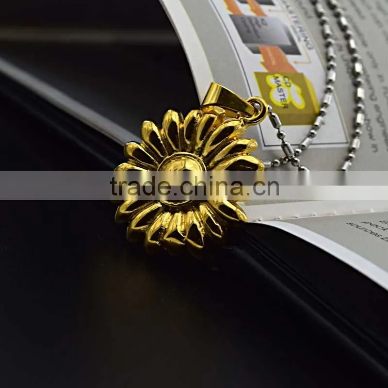 China Jewelry Wholesale Artificial Flowers Custom Pendant Gold