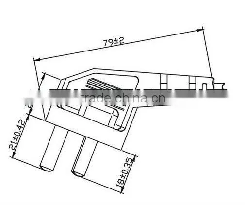 3 Pins China eu ac power plug
