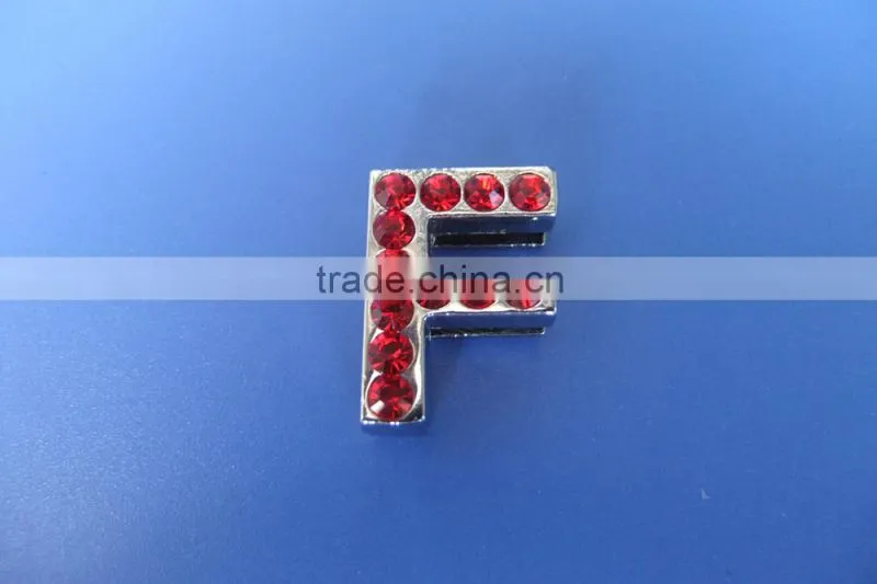 18mm Slide Letters with Red Rhinestones