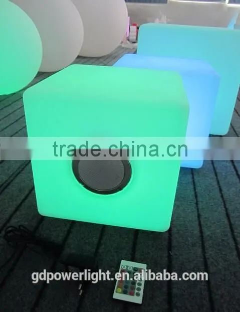 solar LED light cube with bluetooth stereo & remote control & solar YXF-4343BS