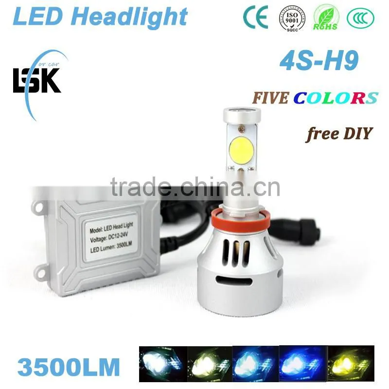 POWERUL light 35W 3500LM 4S led headlights 12v-24v h9 fog led light for truck with two years warranty