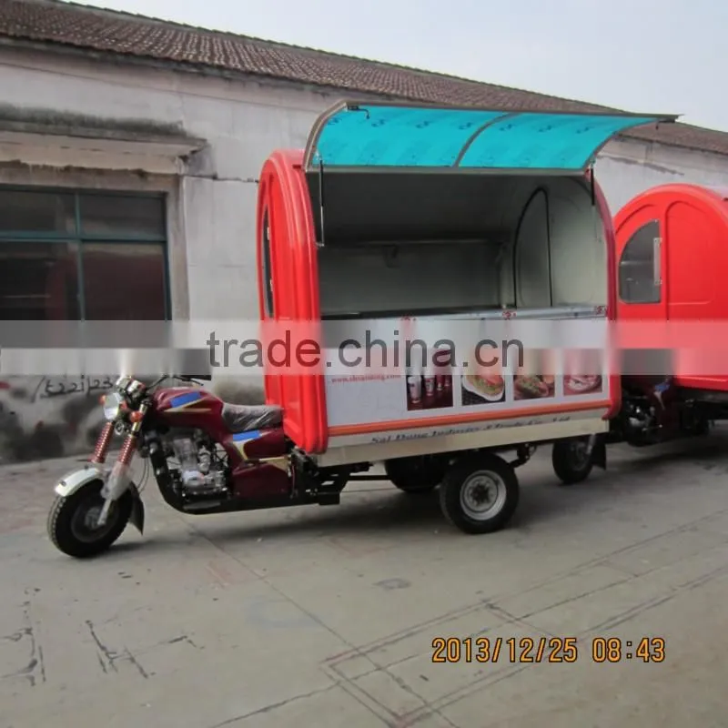 Fashionable appearance design mobile fast food kiosk cart motorcycle hot dog cart