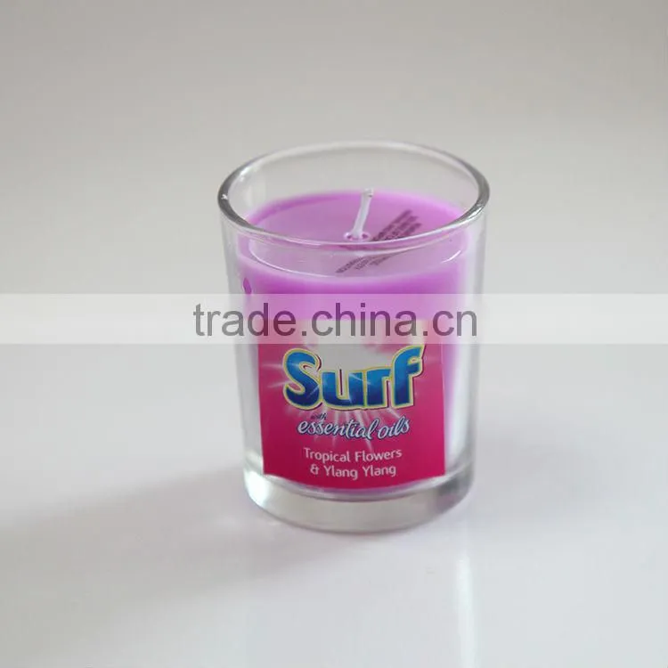 70g surf scented candle in glass jar with custom sticker&gift box