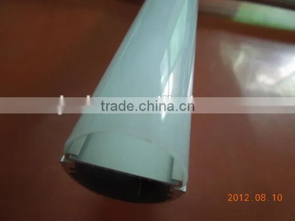milky white PC extruded LED lampshade t8 t5 t10