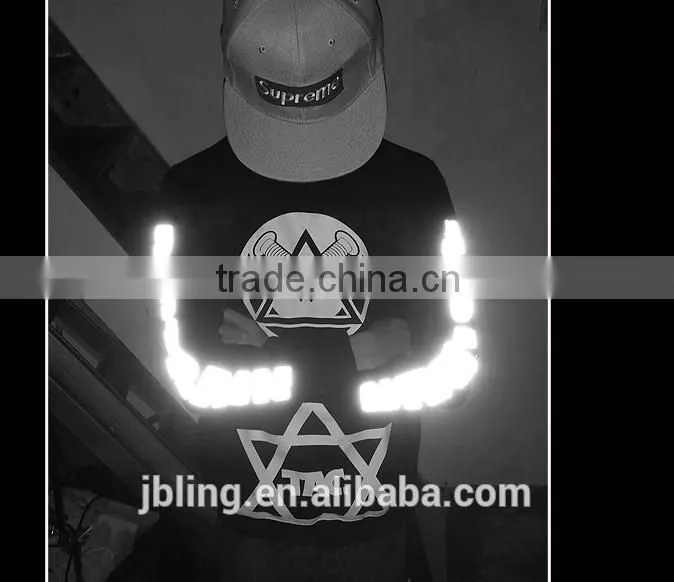 custom 3m relective pentagram sweatshirt