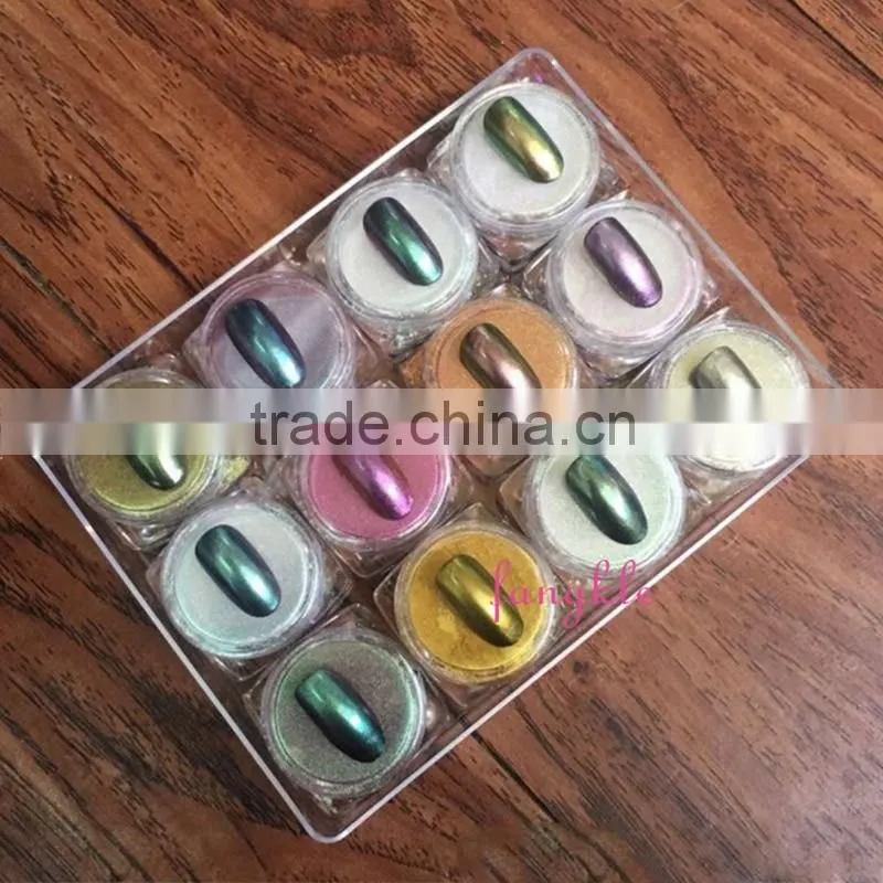 2016 hotselling nail art chrome powder mirrow nail pigment
