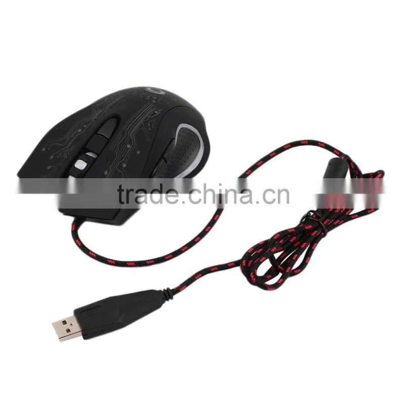 High Quality 5500DPI Optical Colorful Lights Wired Game Gaming Mice Mouse for Laptop PC New Arrival