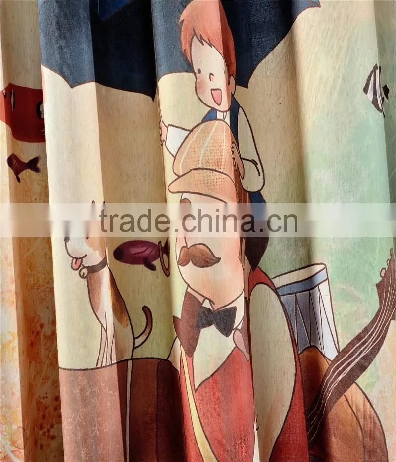 Printed Cartoon Curtain Fabric