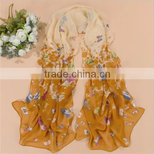 2015 hot selling low pricde fashion lady colorful silk scarf