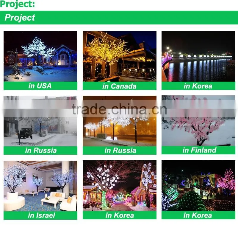 New Design Outdoor Decoration Tricolor LED Cherry Tree Light