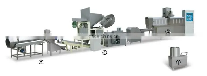 Fried Pasta Snack Making Machine/Production Line which has Passed CE Certification