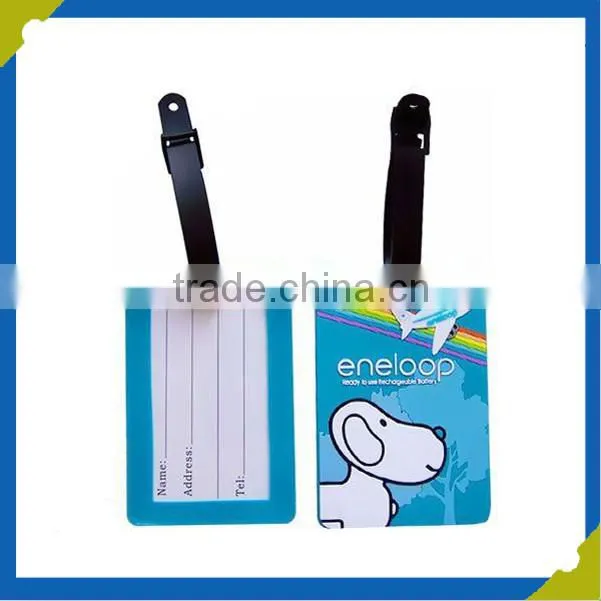Custom advertising luggag tag fancy rubber luggage tag Name paper card tags
