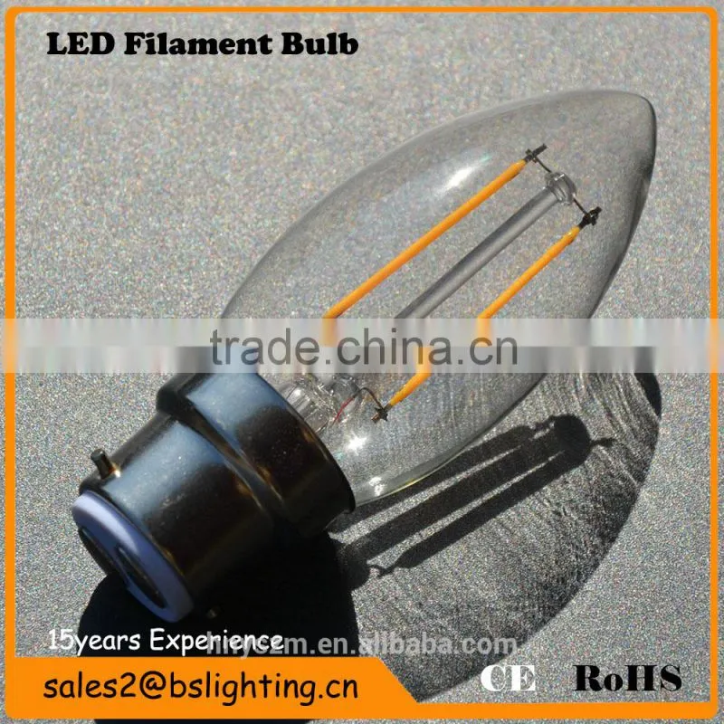4W 440LM Led Filament Bulbs Light 360 Angle Warm White 2700K E27 E14 C35 Led Lights Edison Lamp 80-240V