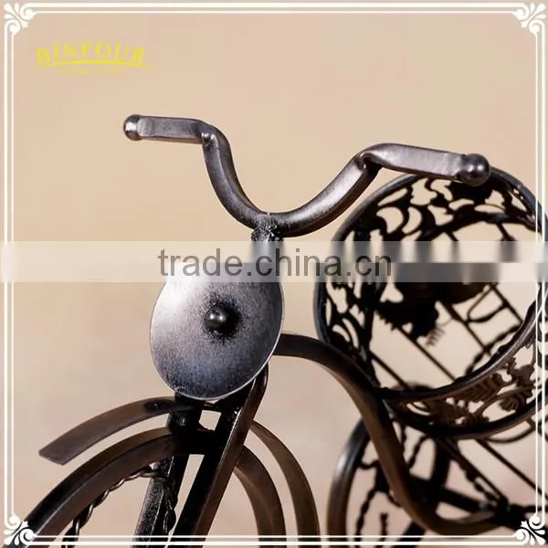 continental fashion home deco tricycle upscale vintage metal wine rack