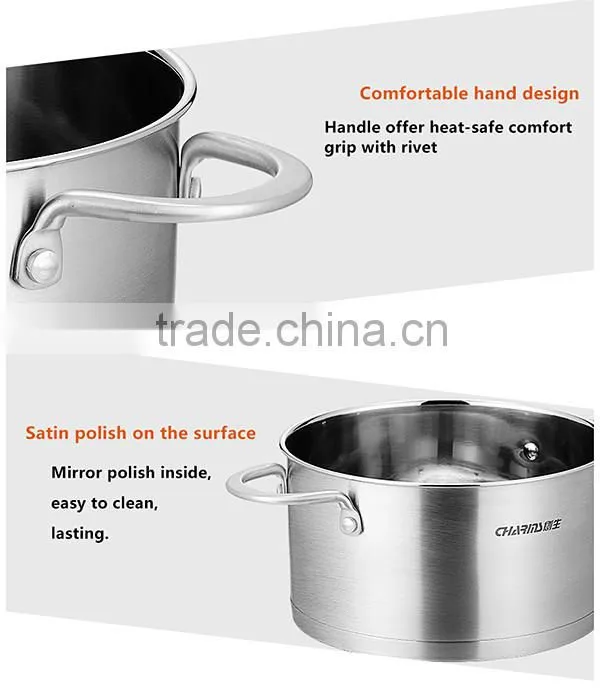Induction Cookware Stainless Steel Stockpot With Cover