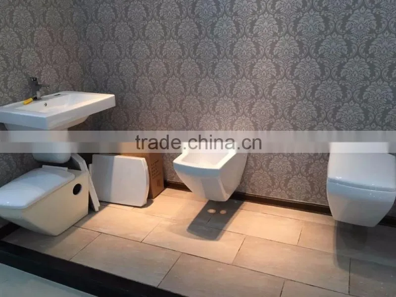 Square One Piece Wall-Hung Toilet/ P-trap wash down toilets KE01