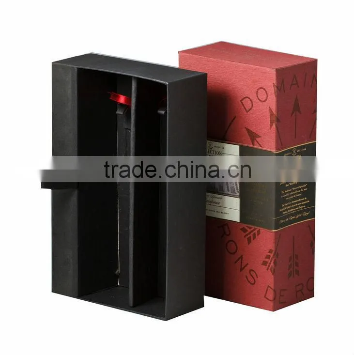 hot selling hard paper oem wine packaging box