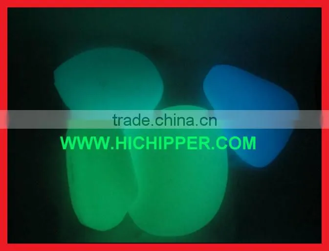 glow in the dark glass pebbles stone