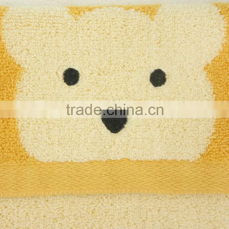No twist Pure cotton yarn dyed jacquard bear towel