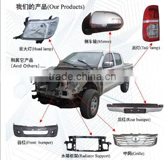 Brand new car front bumper r for ISUZU D-MAX front bumper reinforcement 06-and front bumper grille