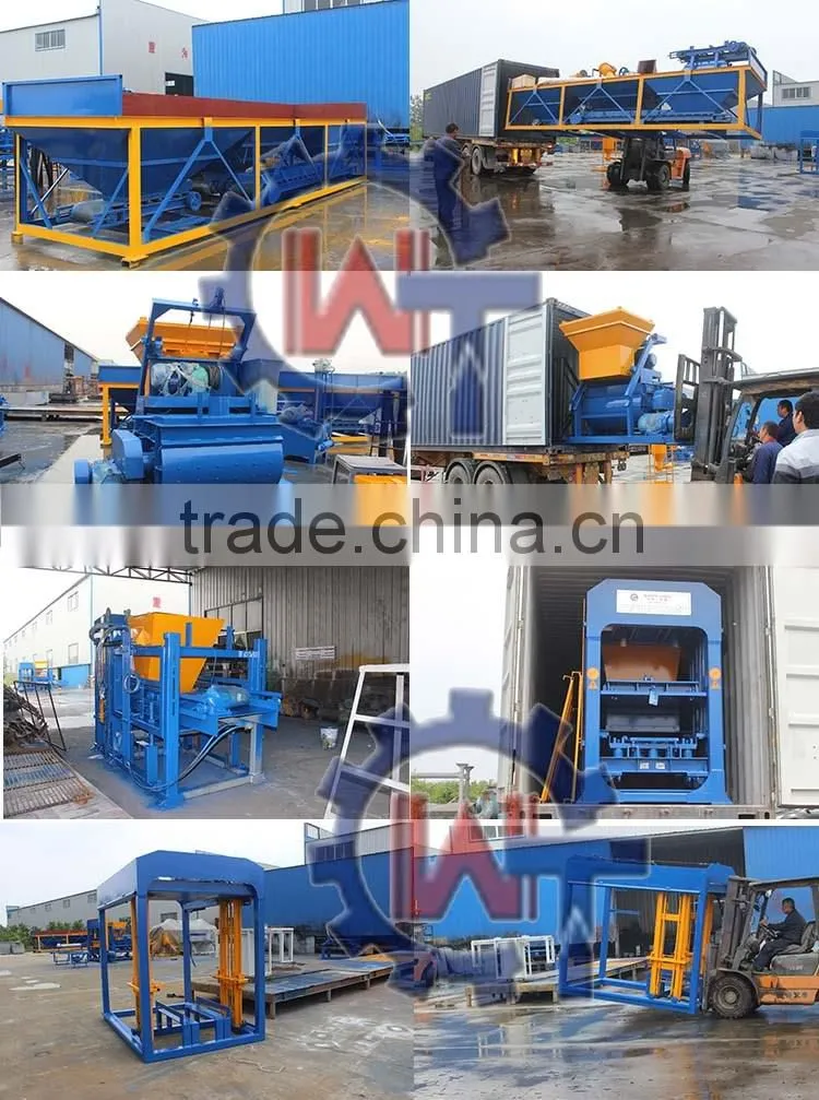 WANTE MACHINERY QT8-15 Fully-auto concrete interlock brick machine line
