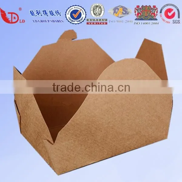 Disposable custom printed food kraft lunch paper box for food packaging