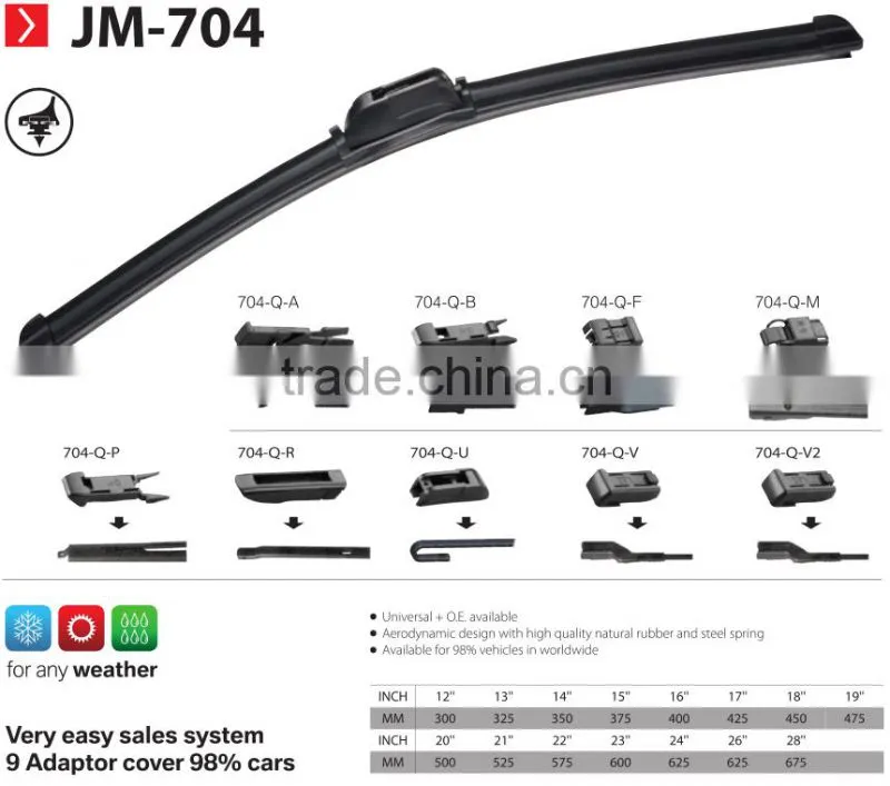 JM-704 Frameless All-Season OE Replacement Wiper Blade