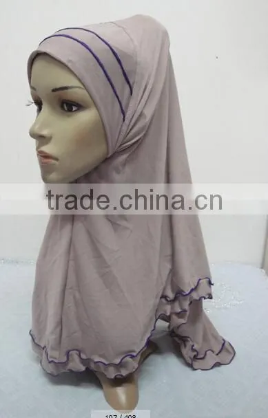 H262 latest muslim hijab with curling