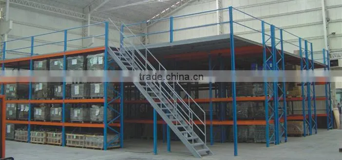 Firm and strong mezzanine steel floor rack