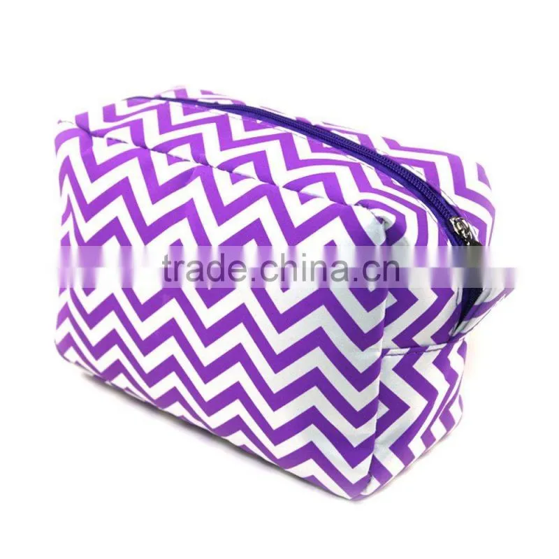 Striped cheap Chevron Make-Up Cosmetic Tote Bag Carry Case