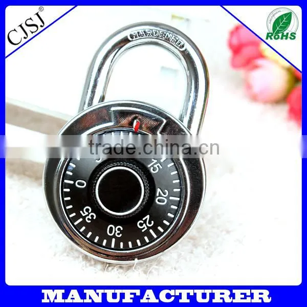 2016 hot sale nice design zinc alloy round padlock combination lock