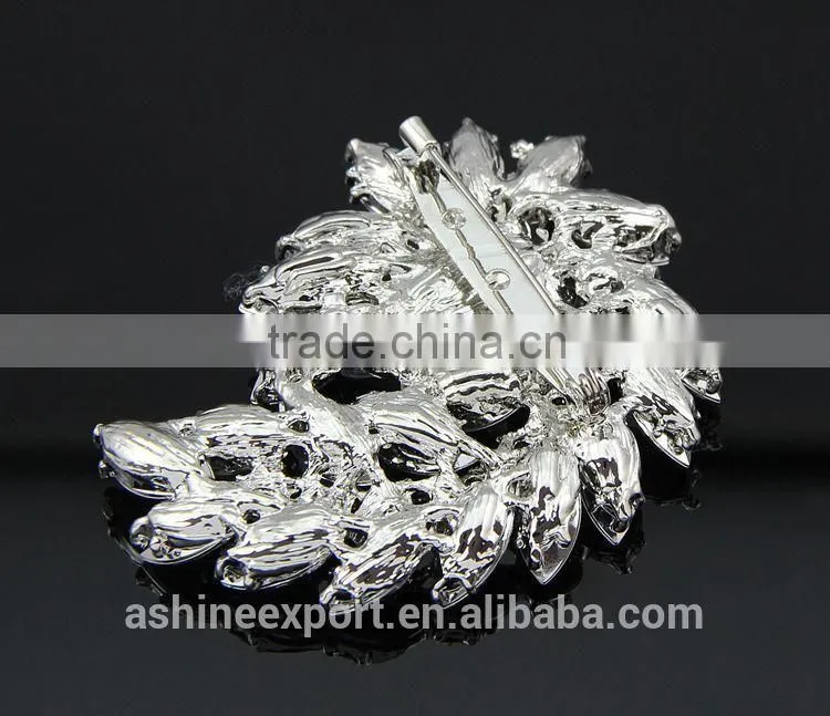 Cheap beautiful bridal marquise bulk crystal rhinestone brooch/handmade rhinestone brooch