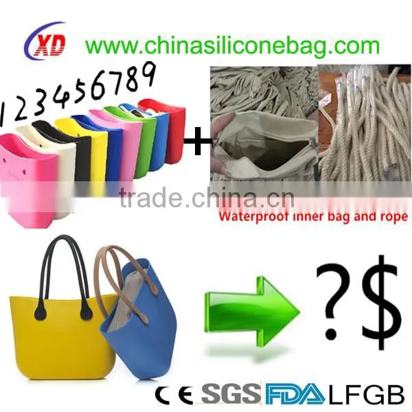 2015 ladies fashion beach bag, hot sale silicone beach bag
