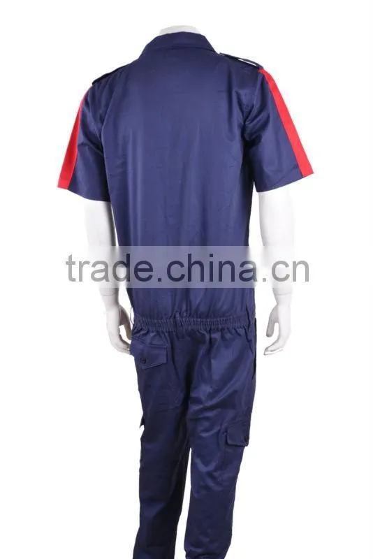 OEM men's VISA cotton short sleeve coverall workwear
