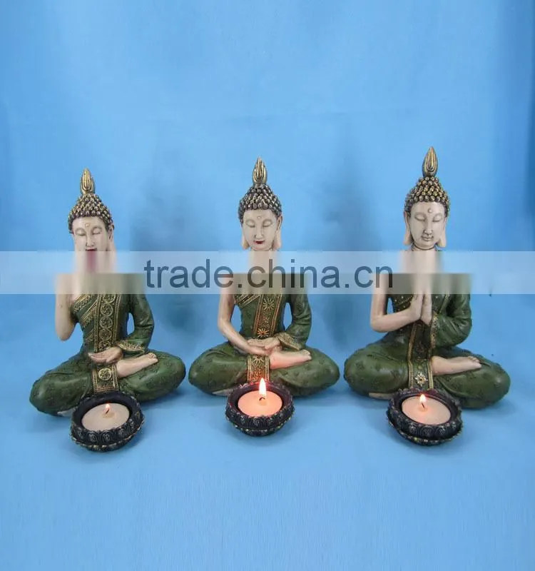 Resin decorative crafts buddha tea light holder