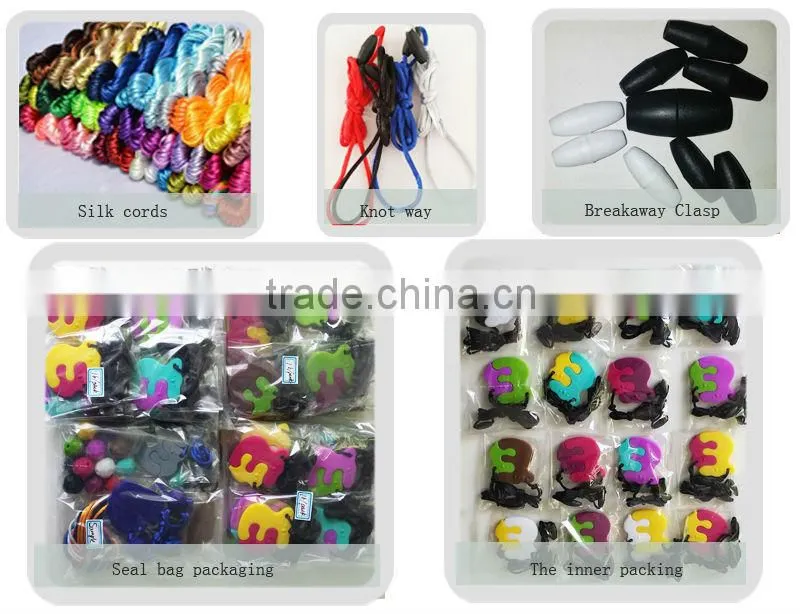 Food Grade Silicone Jewelry Baby Chew Football Beads Baby Teething Necklace Wholesale