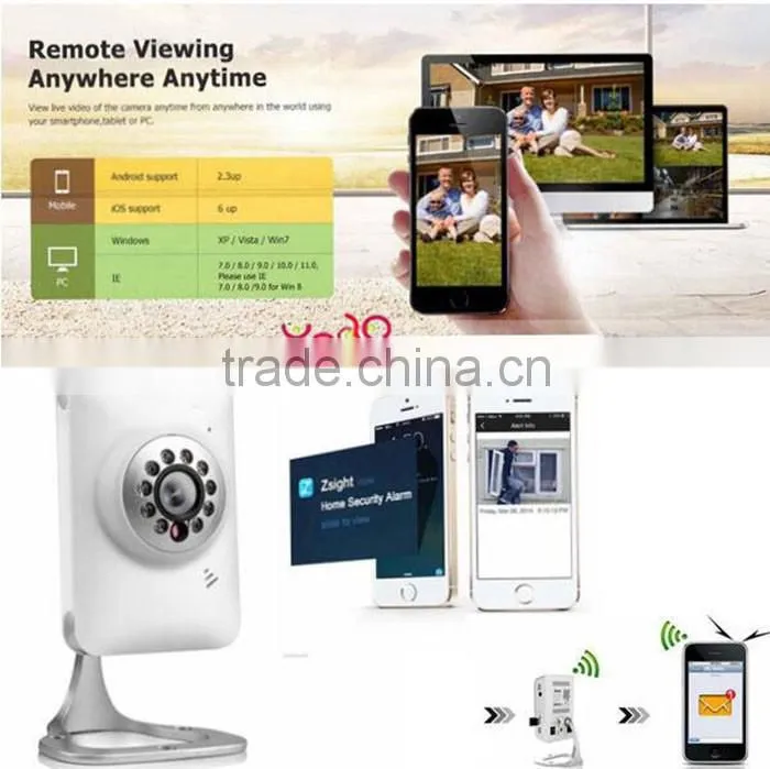 Waterproof Two-way 720P Indoor Wireless Wifi Network Security Camera Webcam Wifi IP Camera Security Camera SystemWhite