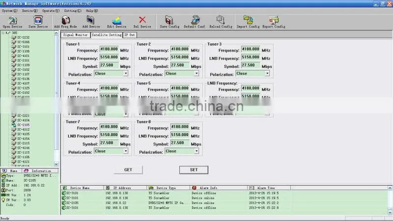 8 Tunner to IP Converter/8*dvb-s2- 8*ip gateway