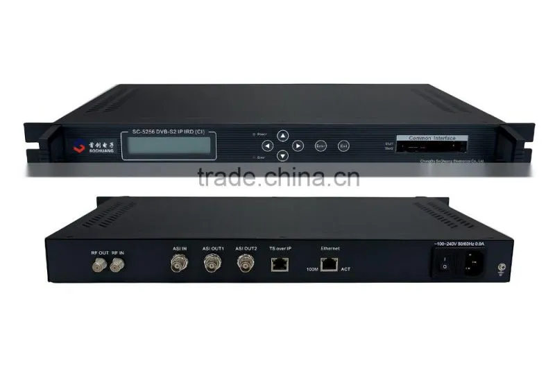 Professional DVB-S2 Demodulator /DVB S2 IP IRD with 2 CI