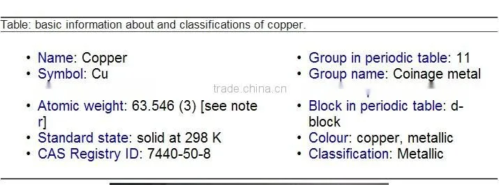 Rohs Qualified high conductivity copper strips