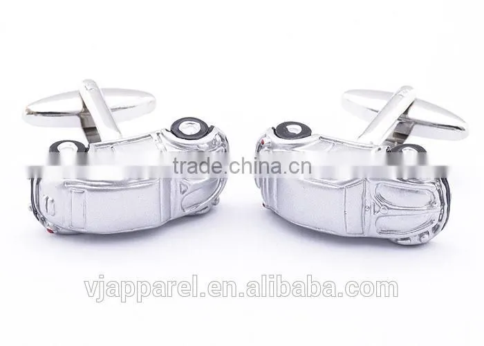 Classic Antique Silvertone Luxury Car Cufflinks