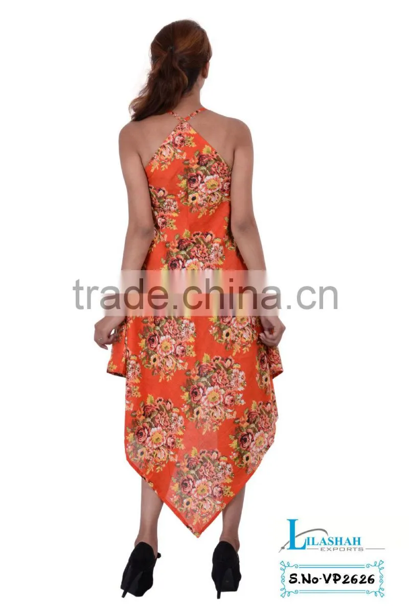 VP2626 Jaipur print cotton dress Cotton Maxi Point Summer Dress beach wear dress