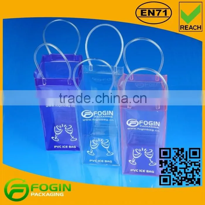 pvc customized plastic packaging wine bag