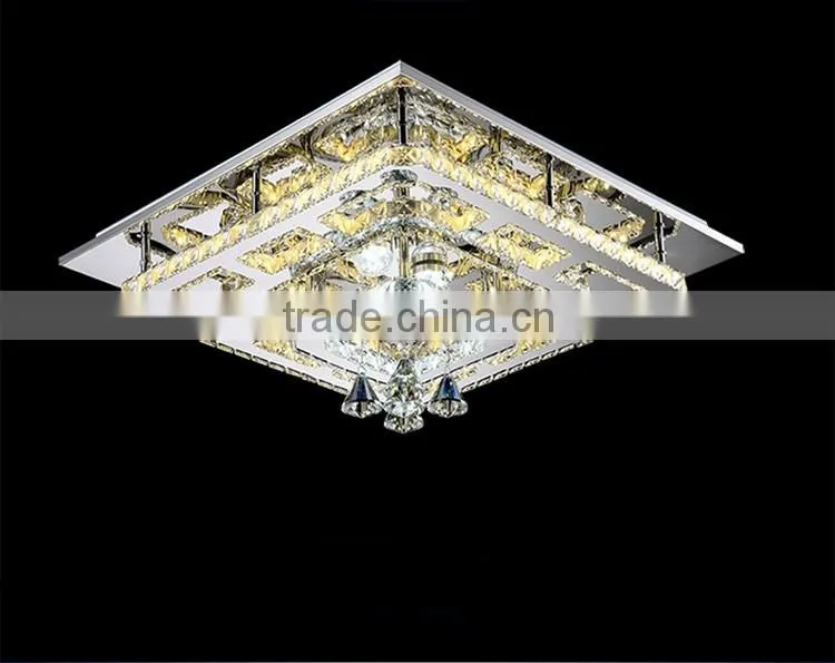 Top Quality K9 Crystal Ceiling Light 128W Amber Luxury Crystal Lamp