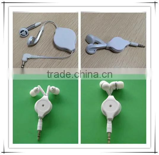 2015 Customized Promotion Earphone Retractable Ear Buds