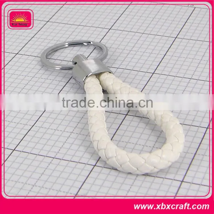 Custom beautiful high quality metal leather keychain