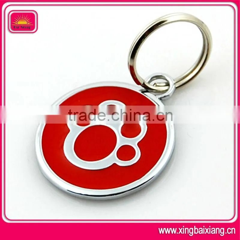 Shiny bone shaped dog pet tag with diamond